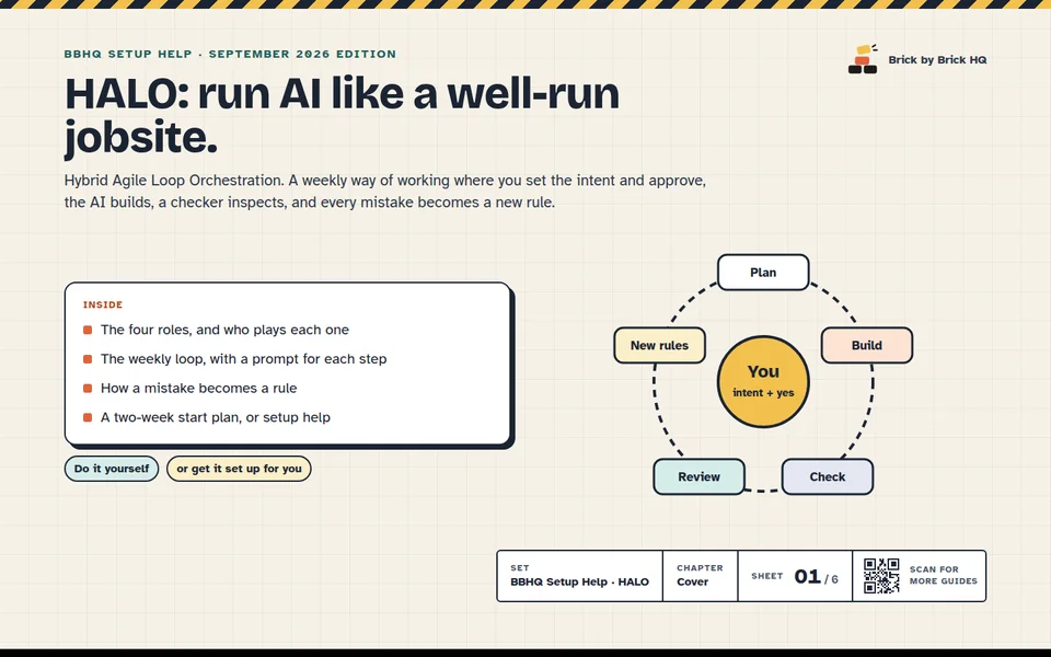 Cover of HALO: run AI like a well-run jobsite